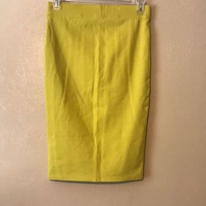 Iris mustard stretchy pencil skirt Rayon Nylon L